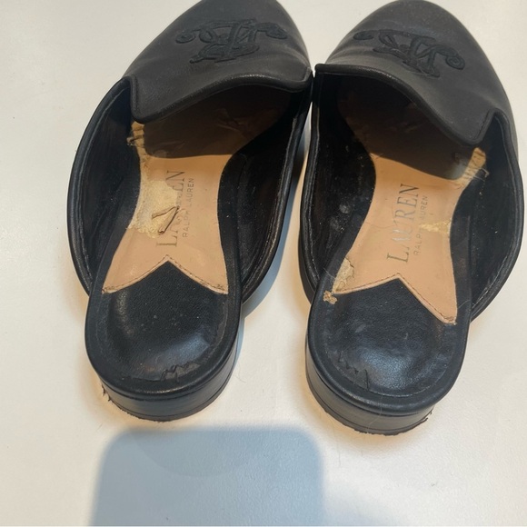 Lauren Ralph Lauren Black Embroidered Sandals - Picture 3 of 8